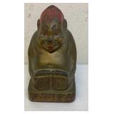 Antique Billikin Cast Iron Coin Bank