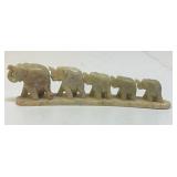 Vintage carved soapstone elephants