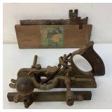 Antique Stanley 45 wood plane with cutters