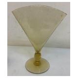 Antique art glass fan vase - per seller: Steuben