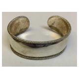 Large sterling silver cuff bracelet