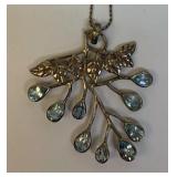 Large vintage sterling silver necklace