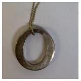 Large vintage sterling silver necklace