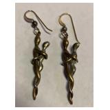Vintage sterling silver and bronze figural