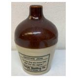 Antique miniature stoneware advertising jug