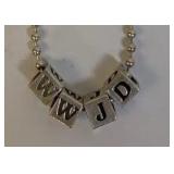 Sterling silver WWJD necklace