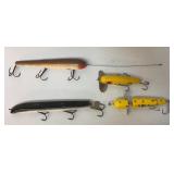 Fishing lures including globe and large jitterbug