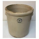 6 gallon Macomb stoneware crock
