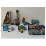 Tin litho toys with boxes