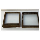 Antique biscuit covers - One is missing glass