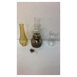 Oil lamp and chimneys