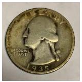 1935 D silver quarter
