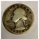 1937 D silver quarter