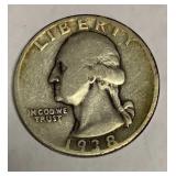 1938 silver quarter