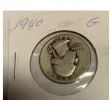 1940 silver quarter