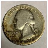 1941 D silver quarter