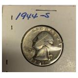 1944  S silver quarter