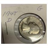 1945 D silver quarter