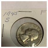 1945 D silver quarter