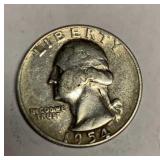 1954 silver quarter