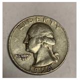 1954 D silver quarter