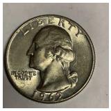 1962 D silver quarter