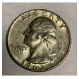 1963 D silver quarter