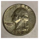 1963 silver quarter