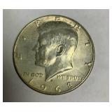 1968 D Kennedy silver half dollar