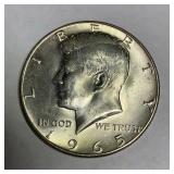 1965 Kennedy silver half dollar