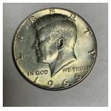 1966 Kennedy silver half dollar