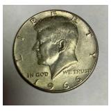 1966 Kennedy silver half dollar