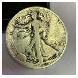 1919 D walking liberty silver half dollar