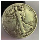 1935 walking liberty silver half dollar