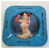 1950s Wausau Wisconsin advertising metal ashtray