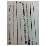 8 Sterling silver bracelets