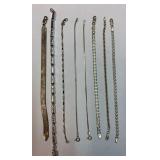 8 Sterling silver bracelets