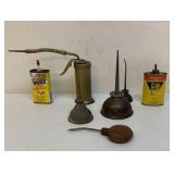 Vintage oil cans