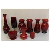 red glassware