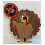 Wooden turkey sign