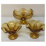 Vintage amber glassware