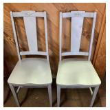 Antique wooden T back chairs