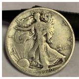 1920 D walking liberty silver half dollar