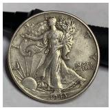 1943 walking liberty silver half dollar