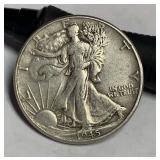 1945 walking liberty silver half dollar