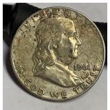 1961 D Franklin silver half dollar
