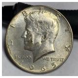 1965 Kennedy silver half dollar