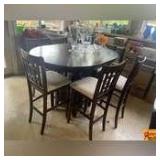 Dining Table With (6) Padded Chairs (contents on table not included)