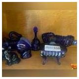 Cobalt Blue Glass Figurines, Bowls & Trinket Bowl