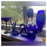 Cobalt Blue Glass Vases & Décor